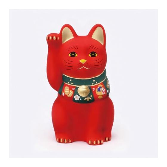 Lucky cat (red/small) lucky cat (with good luck sticker)
