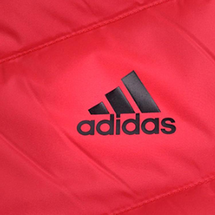 Adidas Solid Color Minimalist Hooded Casual Long Sleeve Jacket Men Jacket Red AY4102