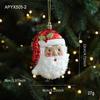Red and White Sticky Powder Plastic Cartoon Pendant for Christmas Tree Decoration