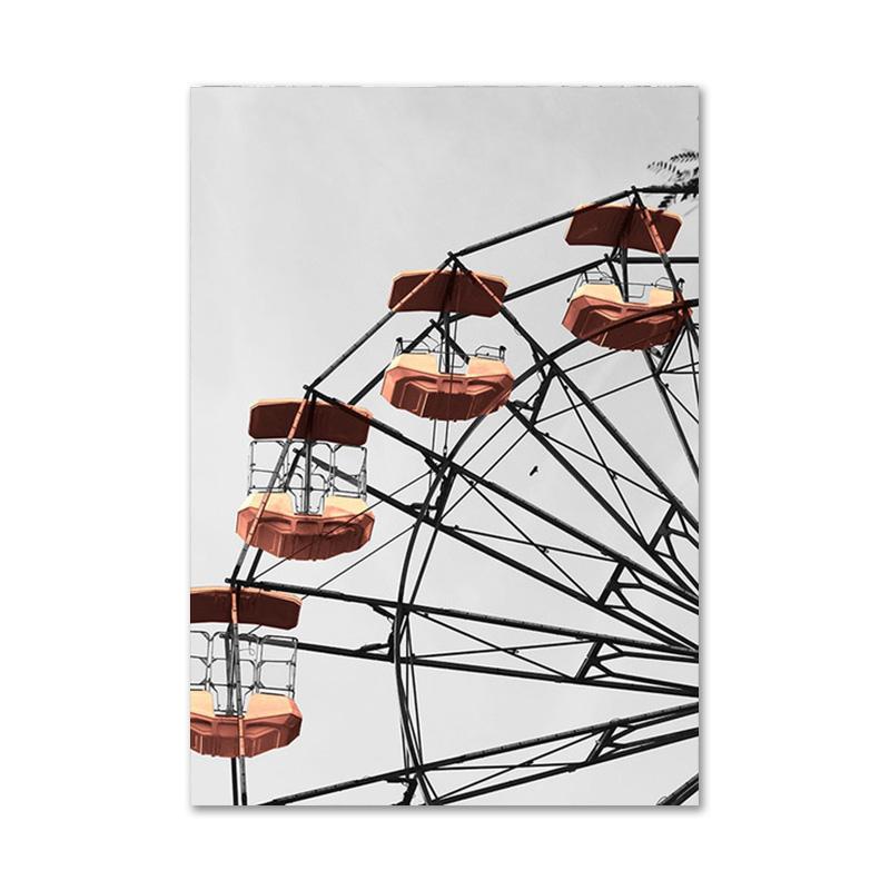 

Черно-белый городской пейзаж, холст, плакат с принтом, желтый автобус, автомобиль, настенное искусство, холст в скандинавском стиле, картина для домашнего декора 40x50cm No Frame