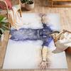 Football Player Action Floor Mat Suitable for Decorate room Outdoor Foyer Dining Room Antislip Carpet Office home decor