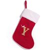 Christmas Red Cute Letter Hat & Stocking with Embroidered Ornament