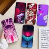 H-Hazbins Hotels Hot Cartoon Phone Case For Samsung S25,S24,S21,S22,S23,S30,Ultra,S20,Plus,Fe,Lite,Note,10,Black Cover
