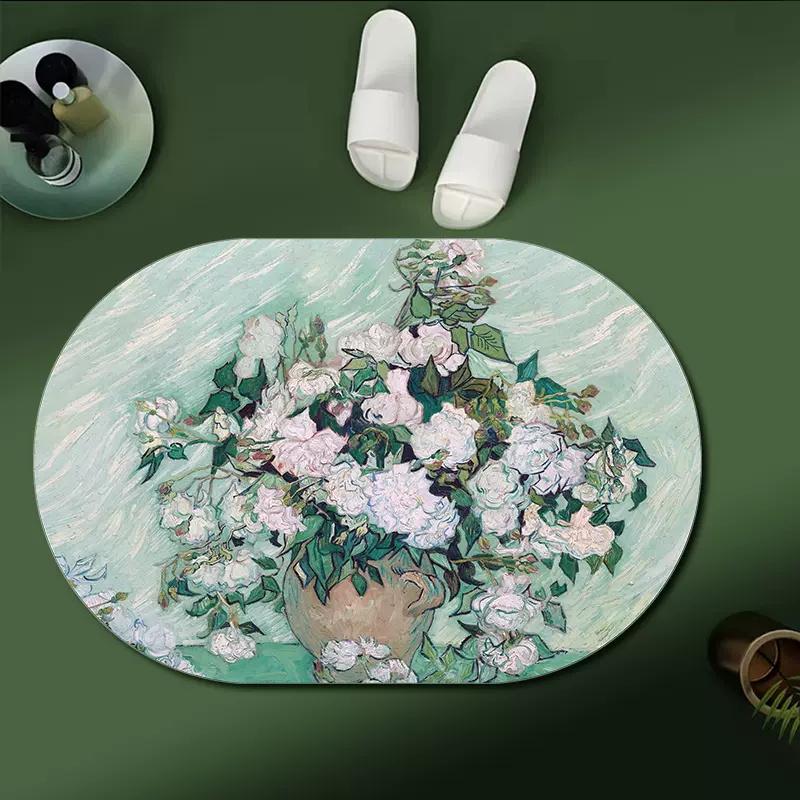 

Суперабсорбирующие коврики для ванной комнаты Нескользящие коврики для ванной Быстросохнущие коврики для душа и туалета Коврики для двери Моющиеся 40cmx60cm