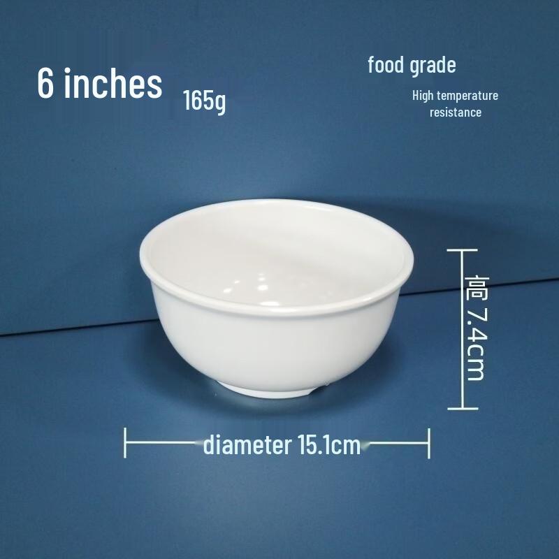 777 White Melamine Round Dinner Bowl