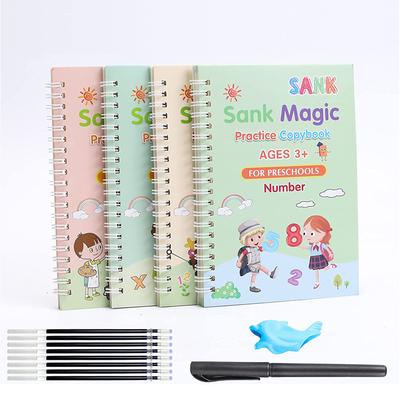 Magic Practice Copybook Reusable Copybook Preschool for Kids Age 3-8 Kinds 1Set