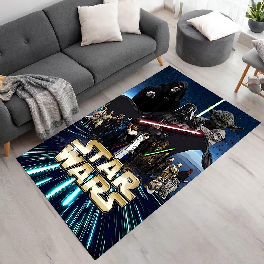 Star Wars Floor Mat Suitable for Dining Room Foyer Balcony Hallway Anti-slip Rug Anime Office Decor Luxury Gift for Birthday, Christmas, Wedding