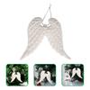 6Pcs Angel Wing Christmas Ornaments White Hanging Decor Xmas Tree Crafts Holiday DIY Project Photography Props
