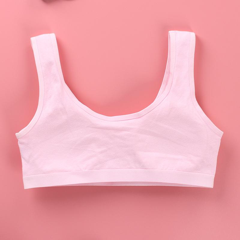 Pantie and Bra Girls Underwear Vest Development Teens Suit Pure Cotton Vest Double Layer Hipster Pub