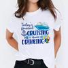 Today'S Forecast Cruising With A Chance Of Drinking Printing T-Shirt Fashion Unisex Short Sleeve Summer Cruise Cool Hip Hop Top
