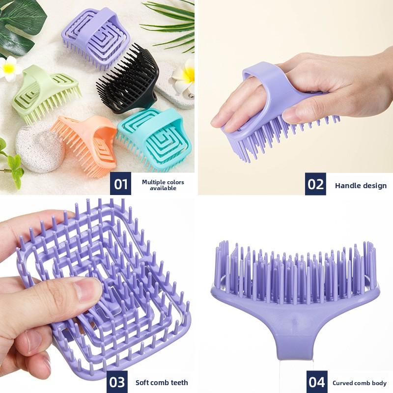 Hair Comb Scalp Massagers Square Comb Women Men Shower Brush Hair Scalp Shower Wash Clean Hair Tool Brush