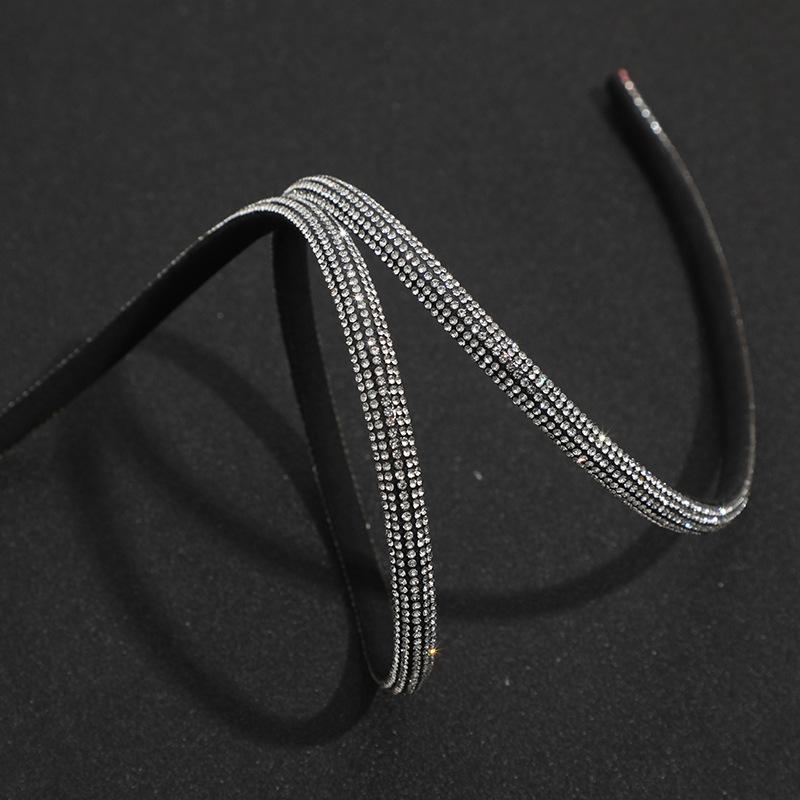 10/20/30/50yards Half Round Water Rhinestone Rope Shiny Crystal Rope DIY Drawstring for Clothing Bag Shoes Replacement String
