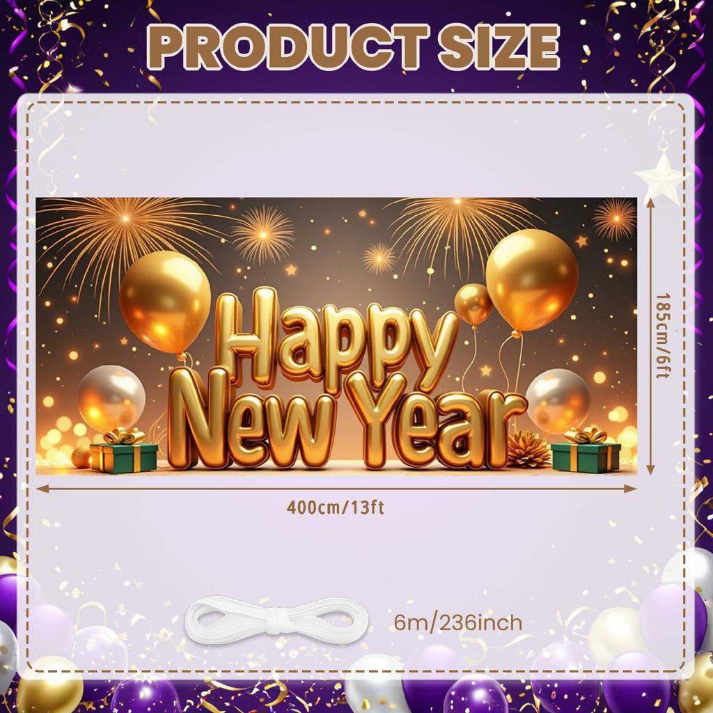 Adereço para Foto de Ano Novo Elementos Brilhantes Fundo Festivo Decoração de Ano Novo Fundo Material Leve Fundo para Eventos Festivos