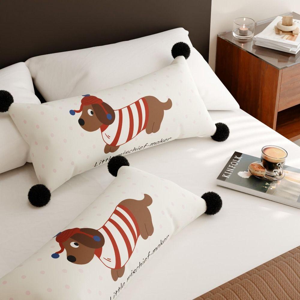 Washed Material Cartoon Pillow Case Soft Pillow Shell  for Adult Children