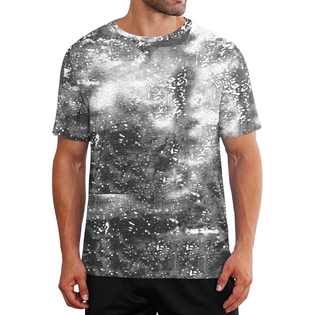 Herren Krawattenmuster - Erholungsshirt, -Auswärts Kurzarm, Durchgehende Knopfleiste vorne