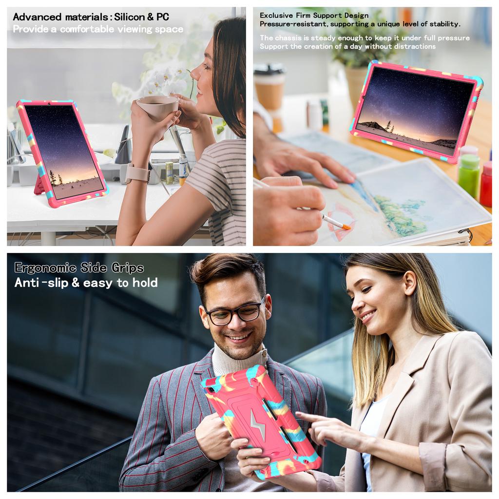 Etui na tablet dla Samsung Galaxy Tab S6 Lite (2024) P620 P625/(2022) P613 P619/(2020) P610 Pokrowiec PC+Silikon ze Smyczą