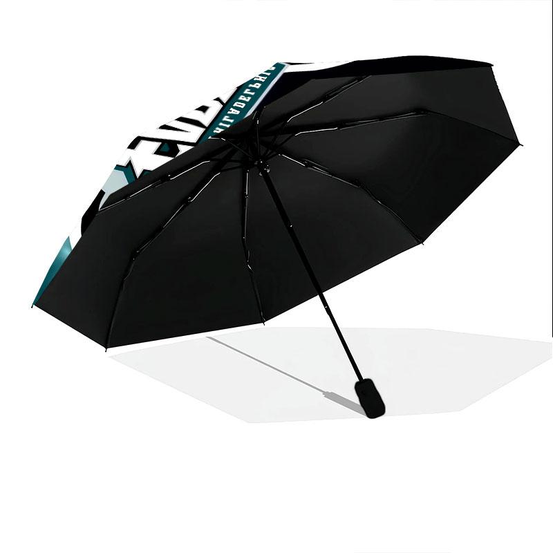 PHI Eagles pattern, automatic folding umbrella, portable and foldable design, 8 ribs, a Christmas or birthday gift.