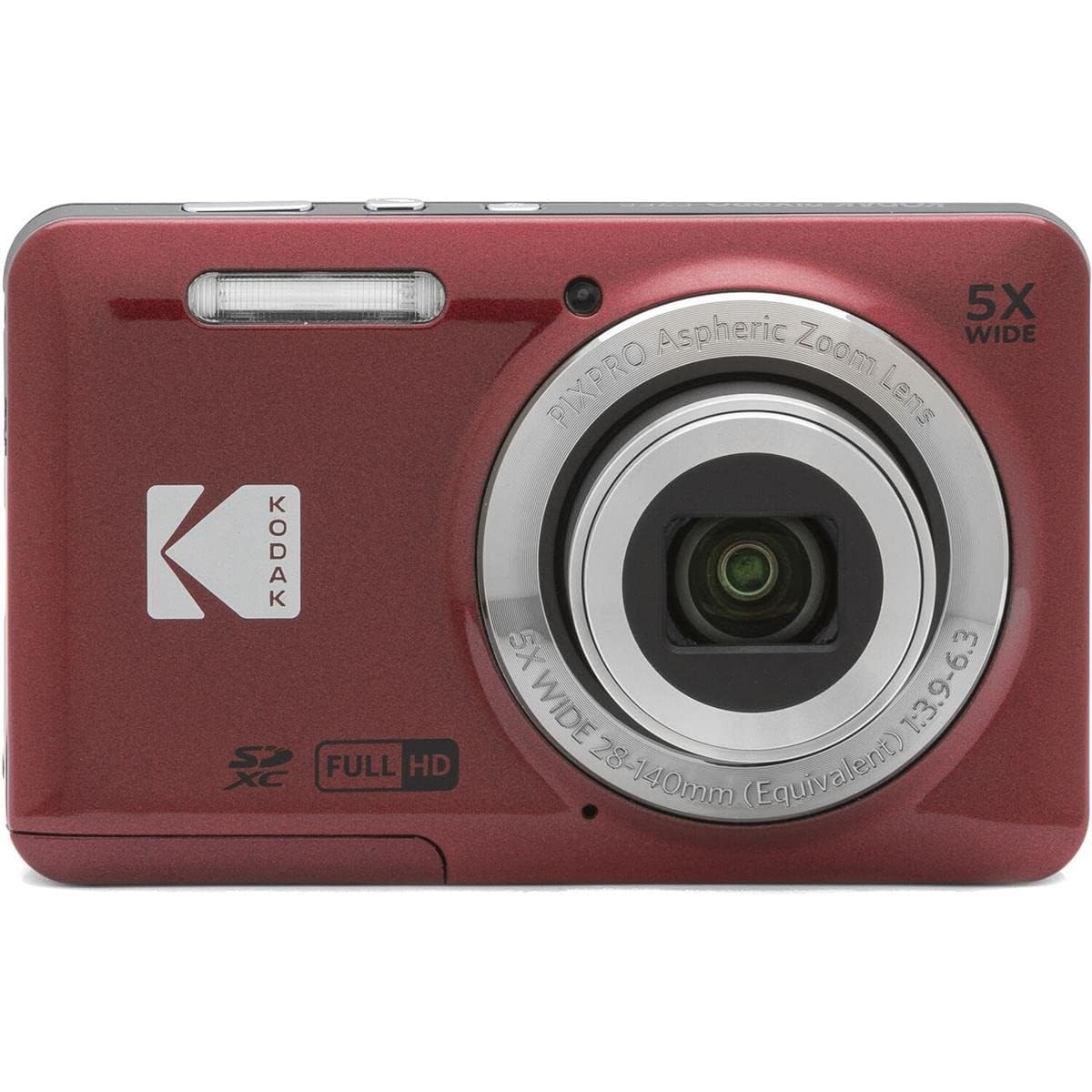 

Цифрова камера Kodak PIXPRO FriendlyZoom 16 мільйонів 4-кратний оптичний лужний акумулятор для відео Full HD, червоний FZ45, пікселі, масштабування, запис, сумісний,