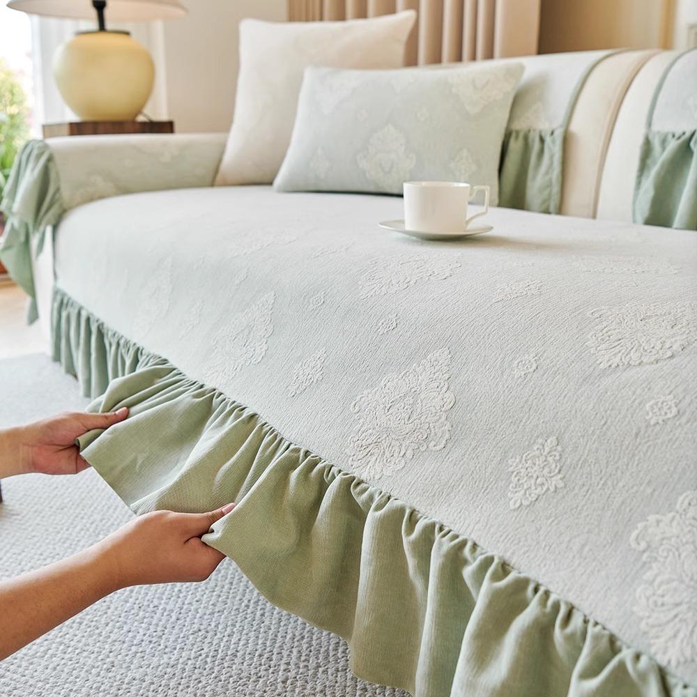 

New Cream Wind Sofa Cushion, Universal In All Seasons, Dirt-Resistant And Non-Slip Seat Cushion, High-End Jacquard Sofa Cover 70*70cm