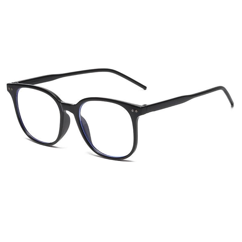 Trend Glasses Frame Women'S Round Frame Anti-Blue Light Glasses Frame Myopia Finished Glasses Flat Light Hair