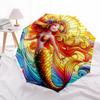 1pc Stained Glass Mermaid Auto-Folding Umbrella - Portable 3-Fold Design with 8-Bone Iron Frame, Perfect for Outdoor Use, Festive Gifts, Travel, Daily