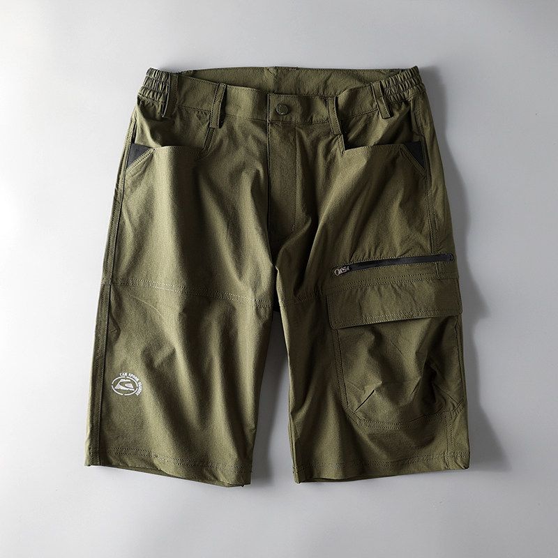 Export Tail Single Cut Label Cattle Goods Quick-Drying Parka Shorts Men s Summer Thin Fifth Pants Export Original Order Sports Pirate Shorts Green 4XL