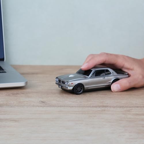 Wireless Bluetooth Mouse for Nissan Skyline 2000 GT-R Gunmetal Silver (also Known As Hakosuka)