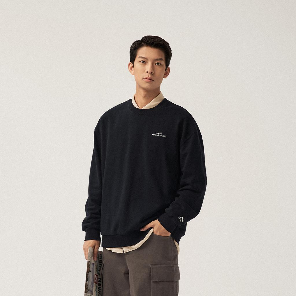 Li Ning Sports Life Collection Sweatshirt Unisex Black AWDUB69-7
