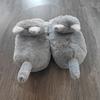 Fashion Fluffy Gray Cat Slippers Men's Footsie Kitten Fur Mules Home Shoes Cuddle Kitty Slippers Man Male Indoor Cat Sleepers Flip Flop