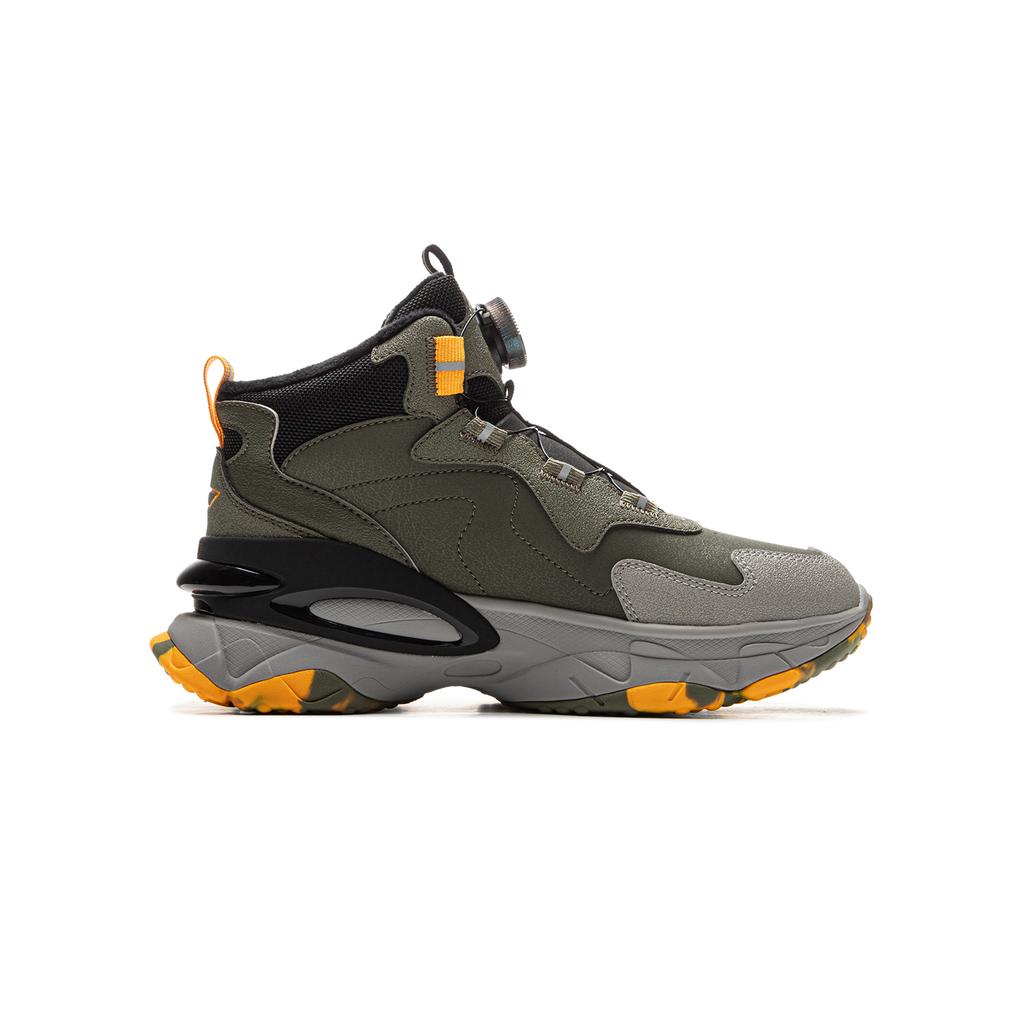 Li Ning Kids Sports Lifestyle Atmospheric Minimalist Comfortable Non-Slip Shock Absorbing Wear-Resistant Warm Kids Casual Shoes YKCU172-25