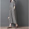 Summer Large-size Women's Checked Dress