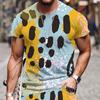 3D Digitaldruck T-Shirt Teenager Herren Kurzarm Oberteil Vielseitig Atmungsaktiv