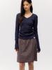 Glony G Classic Lace-Up Midi Skirt (Brown)