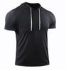Men S Summer Casual Short Sleeve Hooded T Shirt For Fitness
