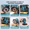12V mini cordless angle polisher, comes with 2 1300mAh batteries, 19,500 RPM, 6 cutting discs, 3-inch/76mm side disc, polisher