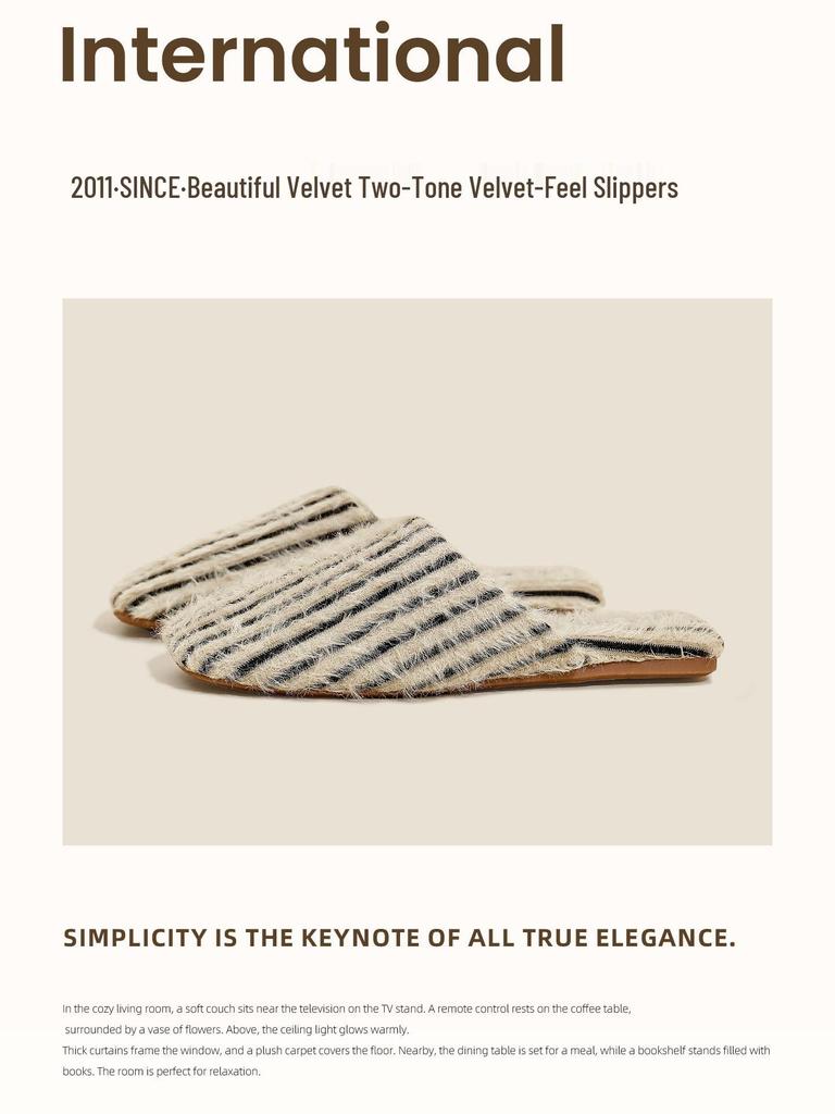 Cloud Group Flauschige Daunenpantoffeln aus Baumwolle mit Anti-Rutsch-Sohle für Damen & Herren - Herbst/Winter