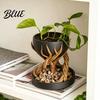 Подарок для любителей садоводства 3D-печатный кашпо-корень дерева, Цветочный горшок с текстурой бионического дерева, с дренажным отверстием, отверстием для суккулентов, Контейнер-органайзер для стола