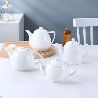 Evropský Keramický Čistě Bílý Konvice na Kávu Porcelánová Studená Konvice Restaurace Domácnost Velká Kapacita Konvice na Čaj Nápojové Nádobí Barové Potřeby