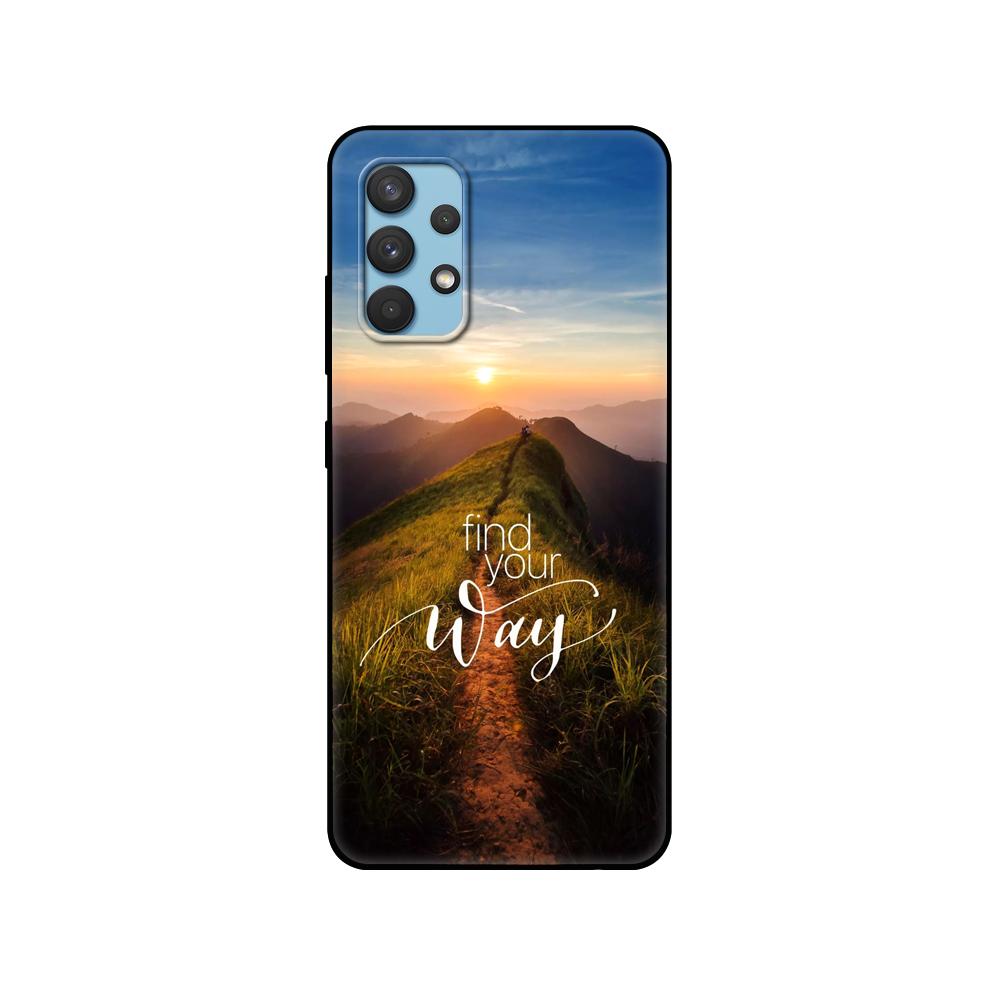 Czarny pokrowiec tpu do Samsunga Galaxy A12 A22 A32 A42 A52 A72 4g 5g S21 PLUS ultra tylna obudowa podróż góra morze plaża cytaty