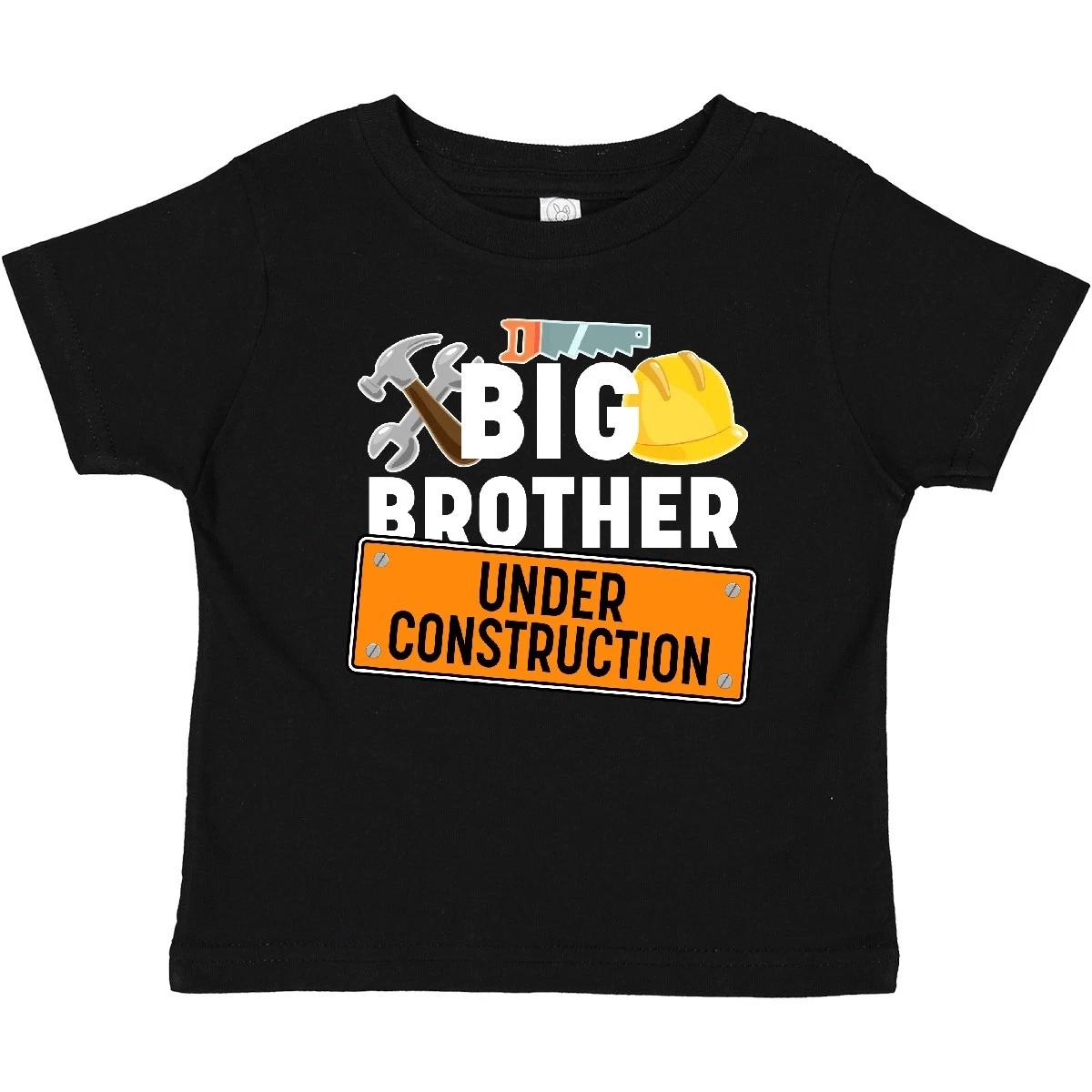 Inktastic Big Brother Under Construction Baby kids boys T-Shirt Siblings Bro New Future 130