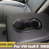 För Volkswagen VW Golf 8 MK8 2022 Bilinteriör Bakre Mugghållare Ram Skydd Dekorativ Dekal Tillbehör
