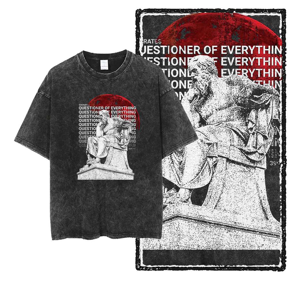 Greek Statue Western Sculpture Vintage Graphic Black Cotton Unisexs Cool Printed TShirt G