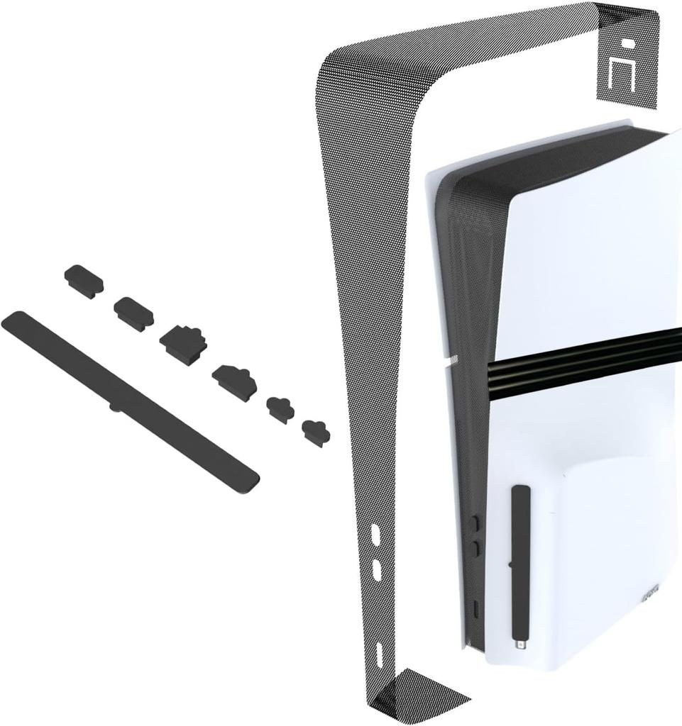 Dust Catcher for PS5 Includes Dust Port and Dust Plugs Scratch and Dirt Scratch and Dirt Compatible with both new PS5 editions 8-in-1 Pro, Covers,