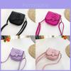 Trendy Korean Style Mini Shoulder Bag For Kids Stylish Pu Crossbody Accessory Black Pink Purple White