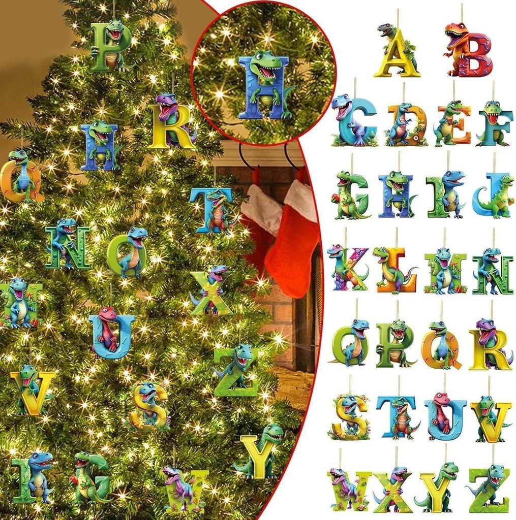 Colorful Acrylic Alphabet Letters Car Hanging Ornament For Christmas Home Decoration