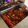 1PC Chessboard Library Non-Slip Floor Carpet Compatible for Office&Living Room&Bedroom&Dining room - Flat-Weave Machine-O328