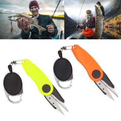 Stainless Fishing Scissors Fishing Line Cutter 180 Degree Foldable Line Cutter with Sawtooth Fishing Tackle Accessories