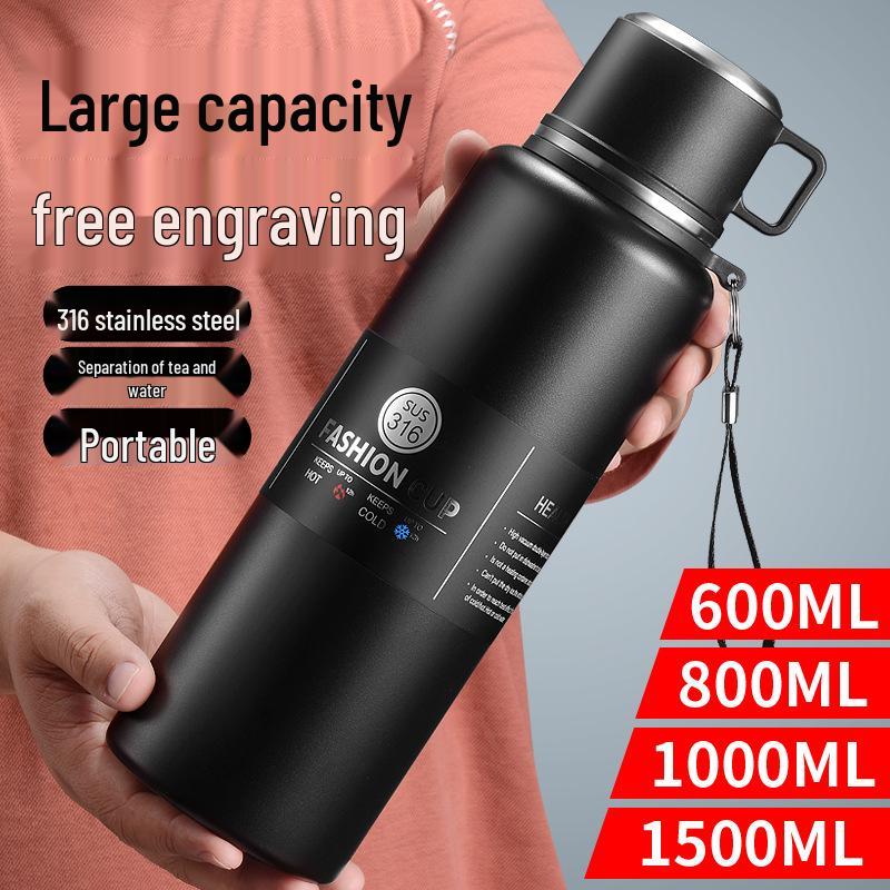 Portable Large-Capacity Double-Wall Insulated Stainless Steel Water Cup