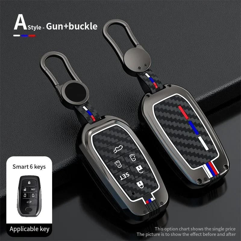 Styling Mouldings 2/3/4/5/6 Buttons Car Key Cover Case for Toyota Rav4 Prime Prius Prime 2019 2020 2021 2022 Keychain Protector 