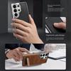Premium Vintage Leather Case for Samsung Galaxy S26 Ultra S25+Plus S24 with Kickstand Holder Business Stylish Plating Frame